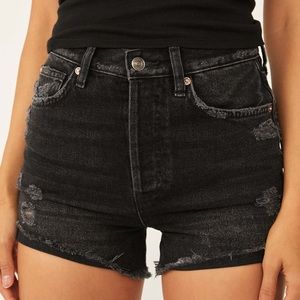 Free People Lasso Shorts in Washed Black